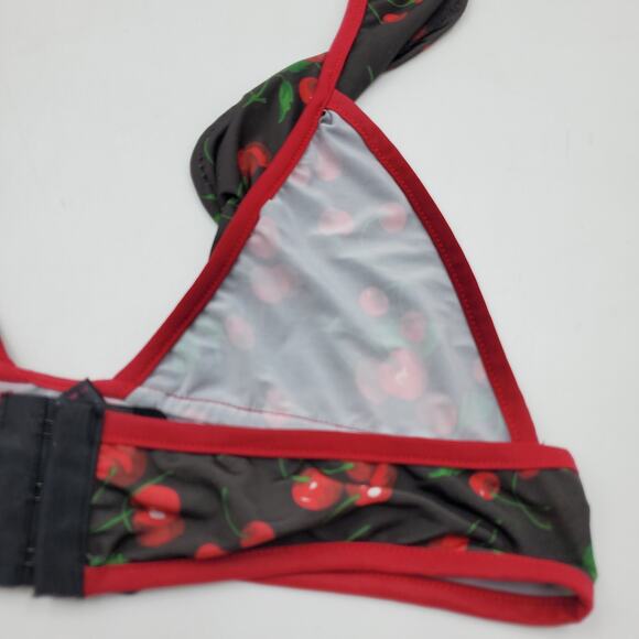 Penthouse Cherry Print Halter Bralette Women's Size M - Picture 7 of 10